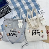 Вместительный и большой универсальный шоппер, сумка на одно плечо, льняная сумка