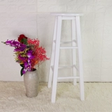 Твердый деревянный круглый стул Высокий стул