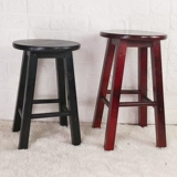 Твердый деревянный круглый стул Высокий стул