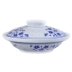 Bộ dao kéo và tráng men dưới lớp men bốn món và một món súp gốm đĩa đĩa món ăn Jingdezhen màu xanh và trắng - Đồ ăn tối