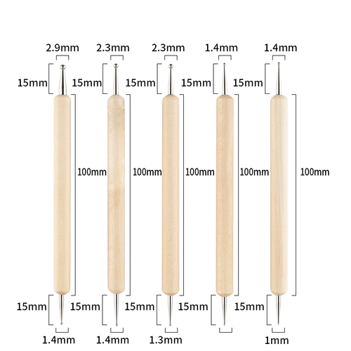 Деревянная ручка для маникюра из нержавеющей стали, лайнер со шнуром, ручки для рисования