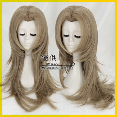 taobao agent Fox Demon Little Madam King Qi Quan Rich COS wigs are determined to be a beauty tip, slightly rolled M -shaped bangs linen color