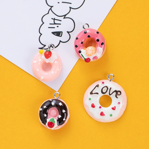 Реалистичная кремовая игра с едой, пончик, брелок, аксессуар, DIY