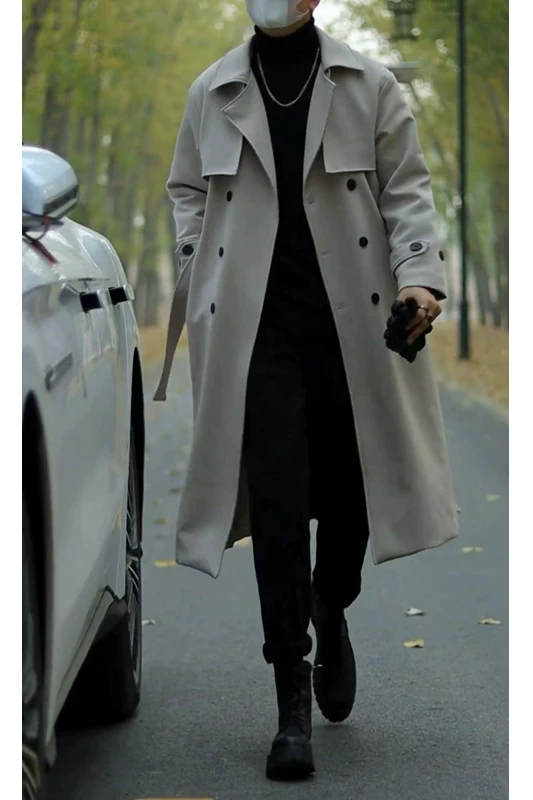 Demi-season trench coat, jacket, oversize, increased thickness