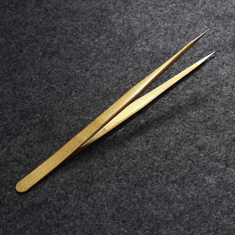 Straight Head & High Hardness Thickening Forceps * 1Anti static Moisten axis Tweezers Mechanical keyboard Short circuit Tweezers Sharp point Elbow Round head precise Electronic components welding