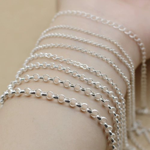 Цепочка, цепь, аксессуары из жемчуга, серебро 925 пробы, DIY, 1.5-4мм