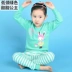 Yiyou cô gái nhỏ kiến ​​bông cotton đồ lót trẻ em thiết lập áo len cotton mùa thu quần áo ngủ màu nhà mùa xuân và mùa thu