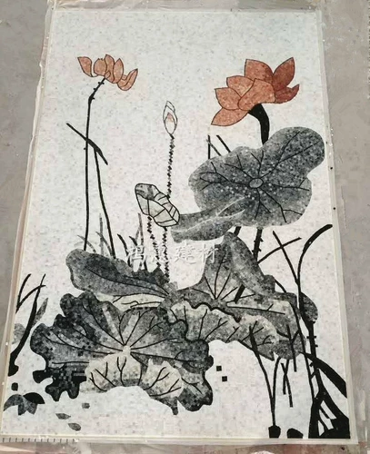 Каменная картина натуральная мраморная мозаичная орфография европейская головоломка