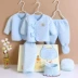 Bộ quần áo cotton cho bé sơ sinh dày hơn 0-3 tháng mùa thu và mùa đông cho bé sơ sinh trăng tròn đồ cho bé sơ sinh Bộ quà tặng em bé