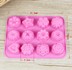 12 thậm chí silicone pudding khuôn đá khối thạch phim hoạt hình dễ thương sáng tạo tự làm bánh sô cô la nhà nhiệt độ cao - Tự làm khuôn nướng khuôn oval Tự làm khuôn nướng