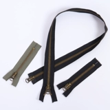 № 8 высокого качества бронзовых зубов Черные военные зеленые зеленые молнии двойной открытой 80 см 100 см закрытый рот 15 см национальный пакет