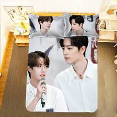 Простыни, Комплекты 来图定制博君一笑床单被套肖战王一博四件套cp粉周边腐女学生床品