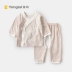 Tongtai mùa hè quần áo sơ sinh bé đồ lót trẻ sơ sinh 0-3 tháng cotton shirt quần hai mảnh