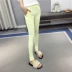 Hui Yi Ge mùa xuân và mùa hè cotton đàn hồi eo cao eo quần Mỏng mỏng đàn hồi kẹo màu chân quần phụ nữ quần Khởi động cắt