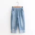 Cô gái 10-15 tuổi mùa hè mỏng mảnh denim quần cắt 12 đứa trẻ lớn 13 trẻ em béo sinh viên quần giản dị 9 - Quần jean quần jean denim trẻ em Quần jean