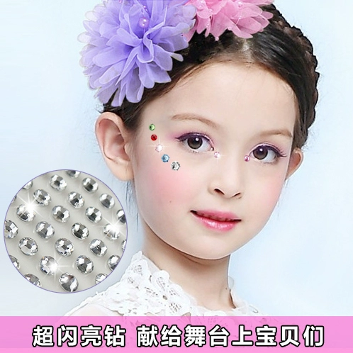 Детский детский макияж для детского сада хрустальные бриллианты, брови, брови, более яркие бриллианты, бриллианты, бриллианты, бриллианты