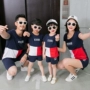 Cha mẹ và con mặc mùa hè 2018 làn sóng mới gia đình ba gia đình nhà mẹ và con gái gia đình nhà mẫu giáo các hoạt động áo gia đình cao cấp