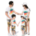 Cha mẹ và con mặc mùa hè 2018 làn sóng mới gia đình ba gia đình đầy đủ mẹ và con gái mẹ và con gái gia đình cotton ngắn tay T-Shirt Trang phục dành cho cha mẹ và con