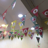 Рождественская сцена сцены, флаг, рождественский флаг торгового магазина украшения рождественский треугольник флаг рождественский висящий флаг