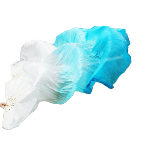 Koi Copy Dance Fan Fan Classical Leaging Three -Color Gradient Dance Fan Fan Plaza Дети взрослые выступление Silk Fan Fan