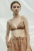 [Chen Xiaoman] vải lanh tam giác làm bằng tay không có vòng thép siêu mỏng bra bra Pháp bikini bra ao nguc Bikini