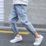 Quần jean lỗ bé trai 2019 quần mới cho bé mùa hè hoang dã Quần trẻ em phiên bản Hàn Quốc của quần mỏng - Quần jean quần short jean trẻ em
