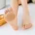 Vớ nữ mùa hè nông miệng ngón chân cái nửa vô hình thuyền vớ set với pad phần mỏng ngón silicone không trượt vớ cao gót