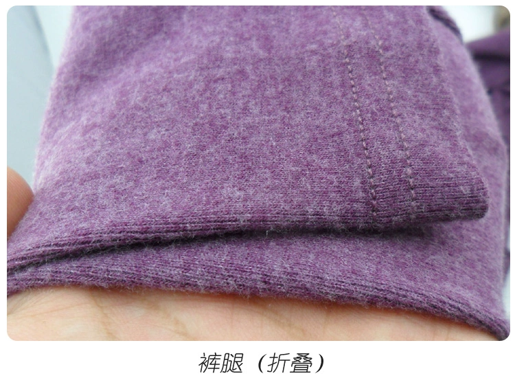 Quần lửng ấm và mỏng đáy quần cao eo nữ đơn mảnh quần cashmere cotton mỏng phần len mùa xuân và mùa thu cỡ lớn