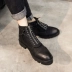 Giày cao cổ nam giày cao cổ Nhà tạo mẫu tóc British Bullock khắc retro Martin boot nam phiên bản Hàn Quốc của xu hướng thủy triều hoang dã - Giày ống