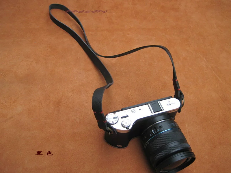 Miễn phí vận chuyển tay da làm việc máy ảnh cổ điển SLR để có những lớp chính của dây đeo da = đơn giản nhiều màu LOGO tùy chỉnh - Phụ kiện máy ảnh DSLR / đơn