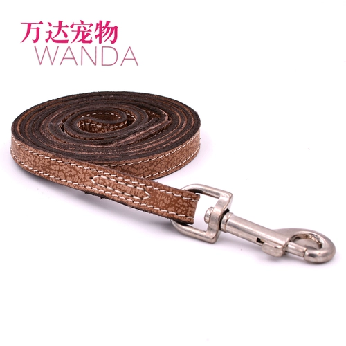 Кожаная собачья тяга сцепления со средней собакой Золотые волосы Осенняя полевая веревка для собак