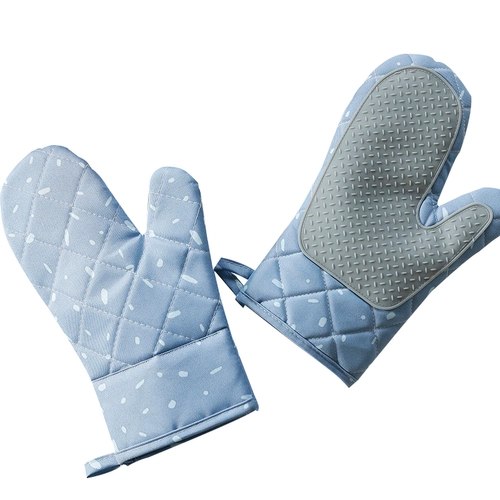 Силиконовые нескользящие перчатки, ткань, защита от ожогов, увеличенная толщина