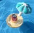 2017 new inflatable hoa nổi cup kẹo bơ cứng bia uống cup ngồi hồ bơi bơi đồ chơi