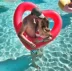 Bơi vòng người lớn dày nam và nữ inflatable tình yêu bơi vòng lớn trẻ em nách vòng flamingo net đỏ phao cứu sinh