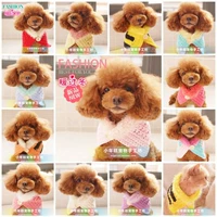 Bánh gạo nhỏ trang phục thú cưng nguyên bản Yorkshire Teddy cat dog handmade giả lông cổ áo mặt trời hoa nhỏ khăn choàng - Quần áo & phụ kiện thú cưng quần áo cho chó lớn