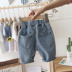 Quần soóc denim bé trai mỏng ngoại quốc mùa hè quần bảy điểm quần mùa hè quần trẻ em phiên bản Hàn Quốc của quần thủy triều - Quần jean đồ bơi cho bé Quần jean