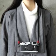 Cam-in Ý da micro máy ảnh đơn dây đeo tay Fuji Leica dây đeo vai da CS244 - Phụ kiện máy ảnh DSLR / đơn