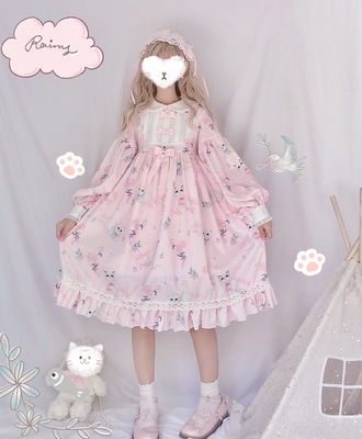taobao agent Genuine design spring dress, Lolita style, long sleeve, Lolita OP