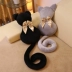 Chúc mừng 颂 2 Qufu với cùng một đoạn mèo đen đồ chơi sang trọng hoàng tử wen bao gối lại mèo búp bê - Đồ chơi mềm Đồ chơi mềm