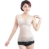 Xia Chao phần mỏng body vest của phụ nữ bụng eo kích thước lớn jacquard đồ lót áo ngực thoáng khí áo ngực cơ thể áo nhựa quần lót bầu Siêu mỏng