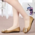 Mùa xuân và mùa hè cũ Bắc Kinh giày vải giày của phụ nữ thời trang nông miệng giày đơn giày thấp thoải mái không trượt đáy mềm giày phẳng với giày thường giày dép Giày cắt thấp