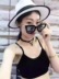 Dày ngực pad bọc ngực ống hàng đầu nữ trở lại rỗng chéo áo ngực ngắn dây đeo ngắn vest mà không có vòng thép với pad ngực áo kiểu nữ Áo ba lỗ