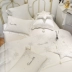 Phong cách Bắc Âu đơn giản 60 Tencel Thêu mát mẻ cảm giác khỏa thân ngủ bốn bộ công chúa phong cách ngôi sao chăn bao gồm bộ đồ giường 1,8m - Bộ đồ giường bốn mảnh