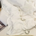 Phong cách Bắc Âu đơn giản 60 Tencel Thêu mát mẻ cảm giác khỏa thân ngủ bốn bộ công chúa phong cách ngôi sao chăn bao gồm bộ đồ giường 1,8m - Bộ đồ giường bốn mảnh