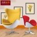 Ghế trứng thời trang sáng tạo ghế cà phê da đơn giản máy tính giản dị ngồi có thể ngả thiết kế nội thất thiên nga ghế ghế hoàng gia Đồ nội thất thiết kế