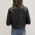 2017 mùa thu của phụ nữ hàn quốc phiên bản mới của da xe gắn máy của phụ nữ ngắn pu da áo khoác ngắn đứng cổ áo slim slim leather jacket ao da Quần áo da