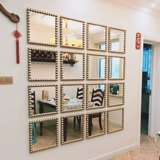 Европейское стиль декоративное зеркальное зеркало ресторан стена стена висящий зеркало творческое крыльцо гостиная Комбинированная зеркало фон легкий роскошные блюда