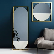 Gương mặc quần áo Bắc Âu gương toàn thân sàn gương in gió treo tường ánh sáng sang trọng gương gương nhà nữ phòng ngủ phù hợp gương - Gương