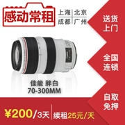 Thuê ống kính máy ảnh SLR Canon 70-300 L IS màu trắng 70-300mm