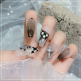 Ретро украшение для ногтей, аксессуар с цирконом, популярно в интернете, в стиле панк